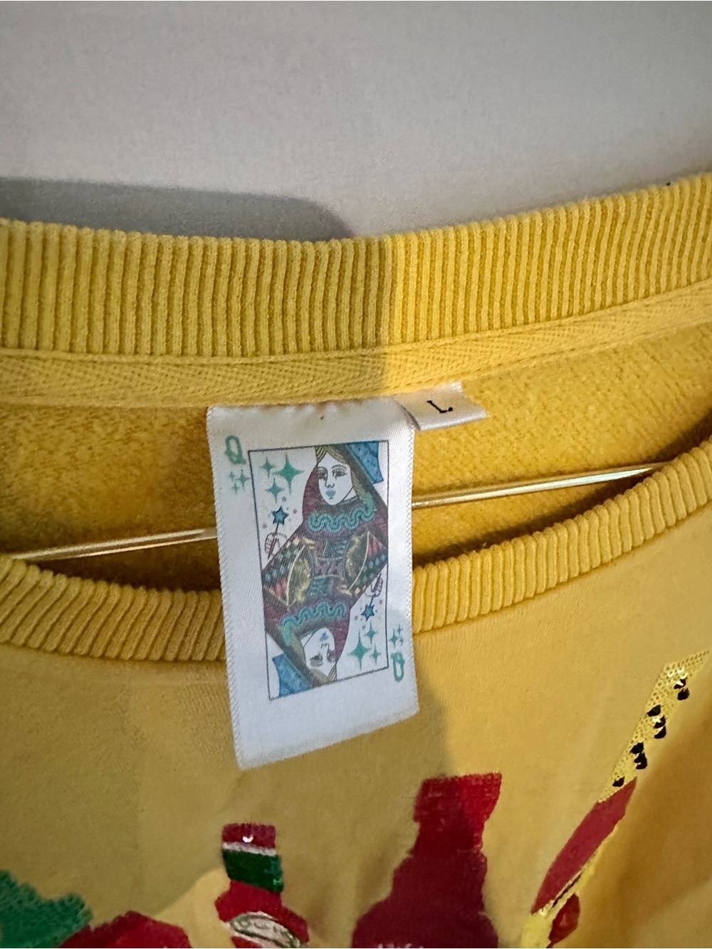 Queen of Sparkles size L Hot Sauce sweater! - Picture 4 of 5
